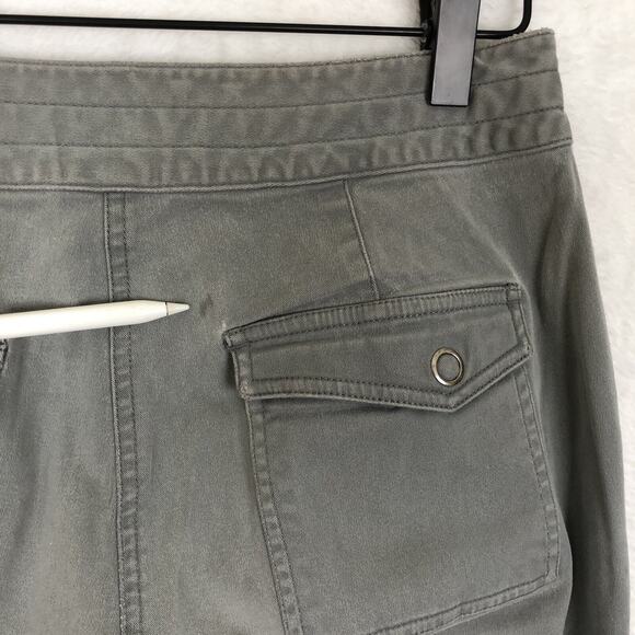 VTG LL BEAN Pants Women's Sz 4 Tall‎ Gray Cotton Mid Rise Snap Pockets Outdoor - Picture 10 of 12